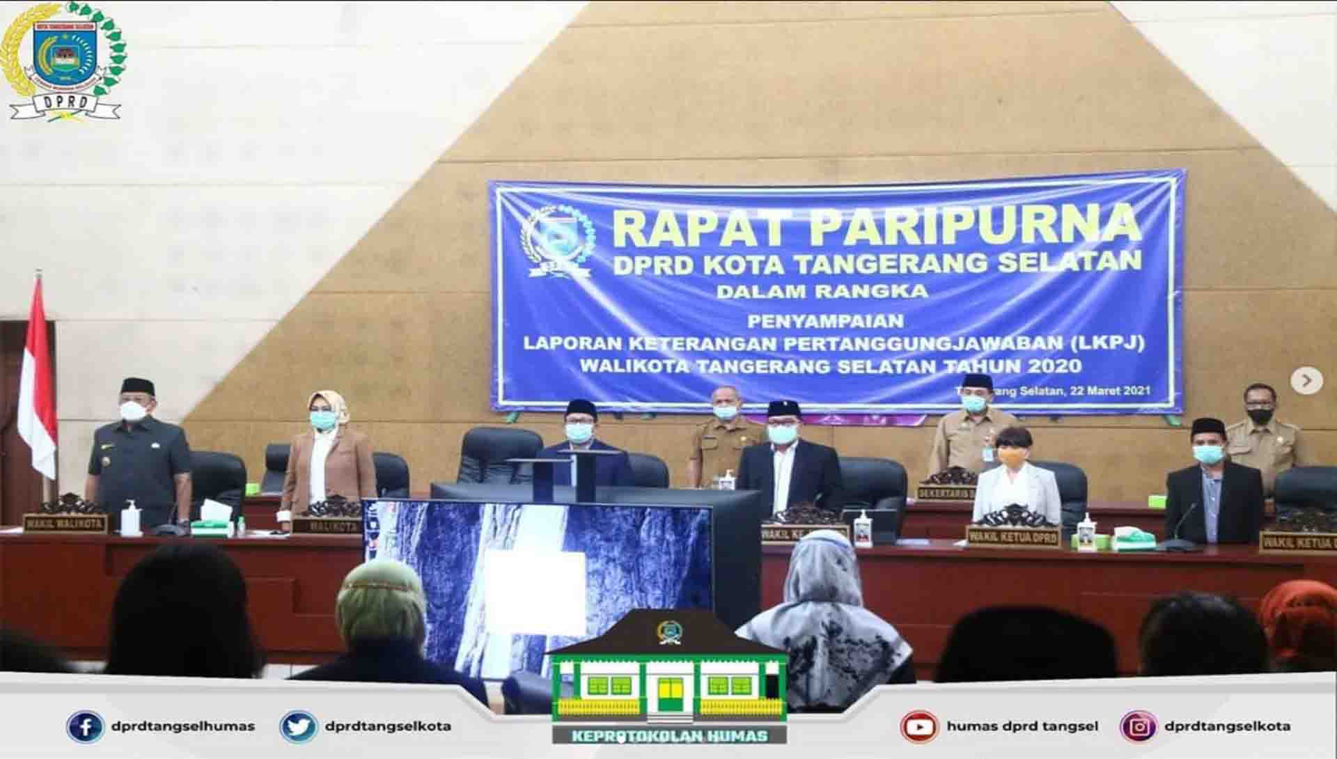 Rapat Paripurna Agenda LKPJ Walikota Tangerang Selatan Tahun 2020