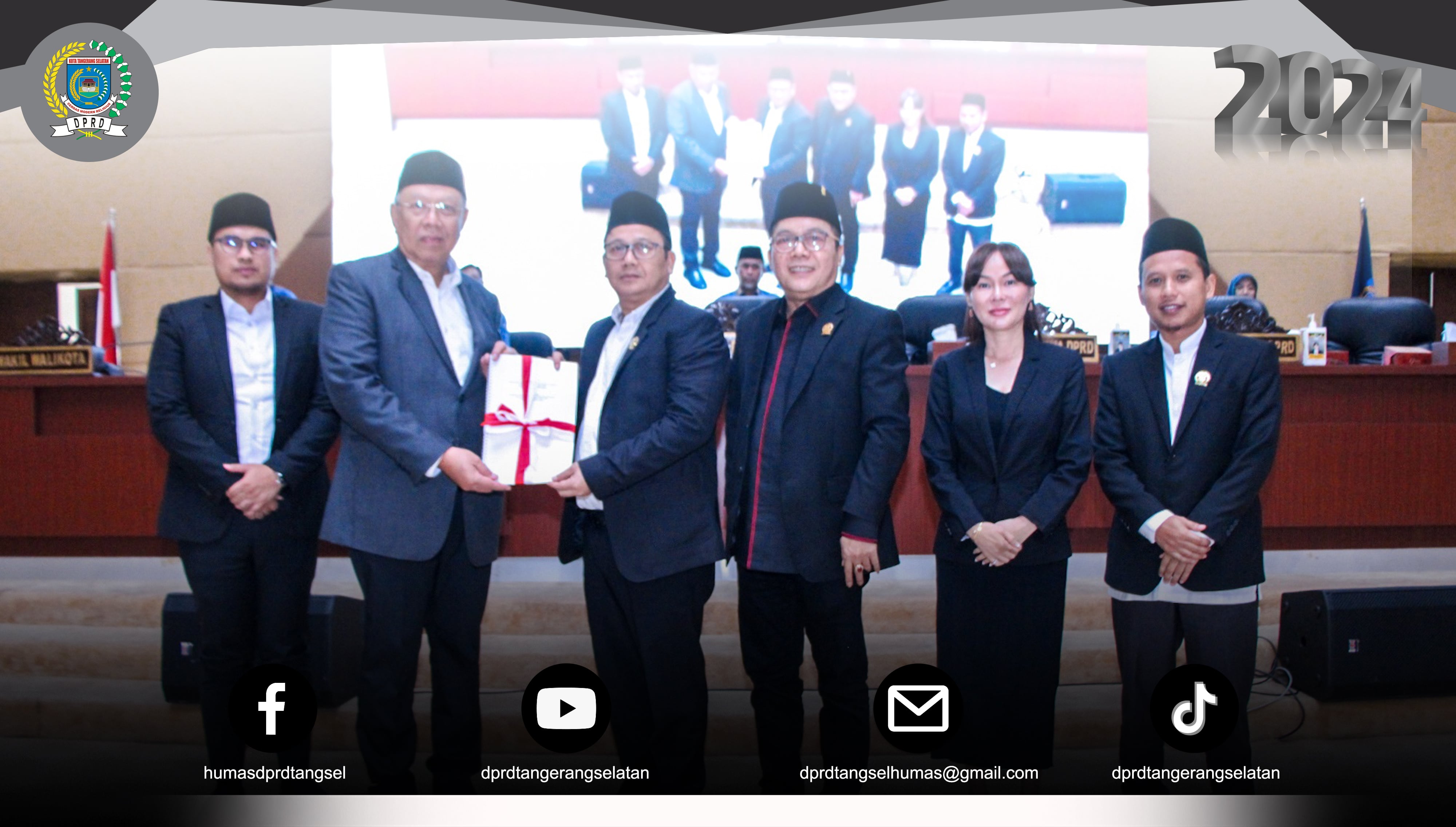 DPRD Tangsel menyampaikan Rekomendasi LKPJ Wali Kota Tahun 2023