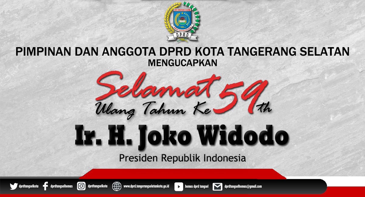 Selamat Ulang Tahun Ir. H. Joko Widodo Presiden Republik Indonesia