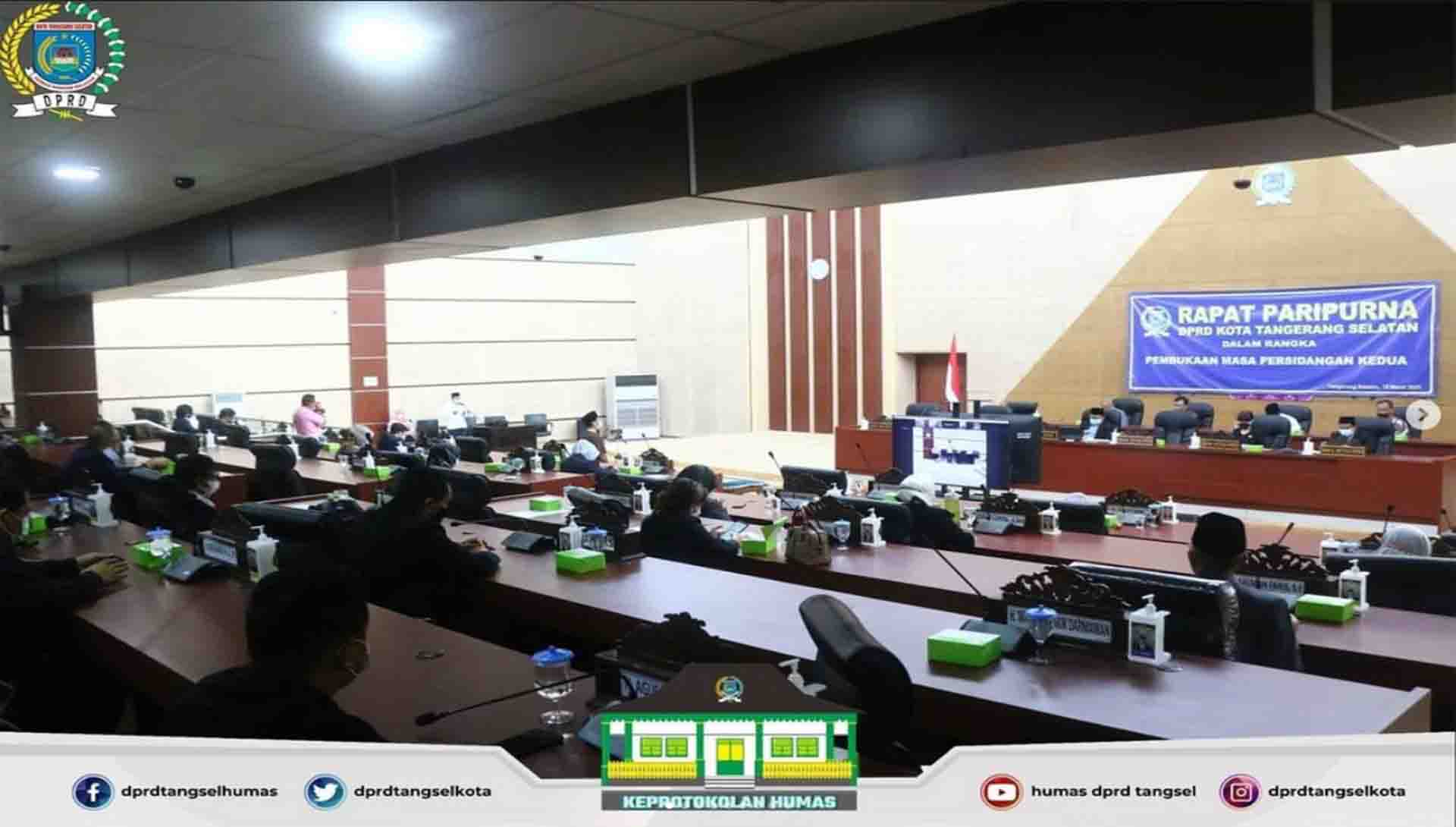 DPRD Tangsel menggelar 2 agenda Rapat Paripurna