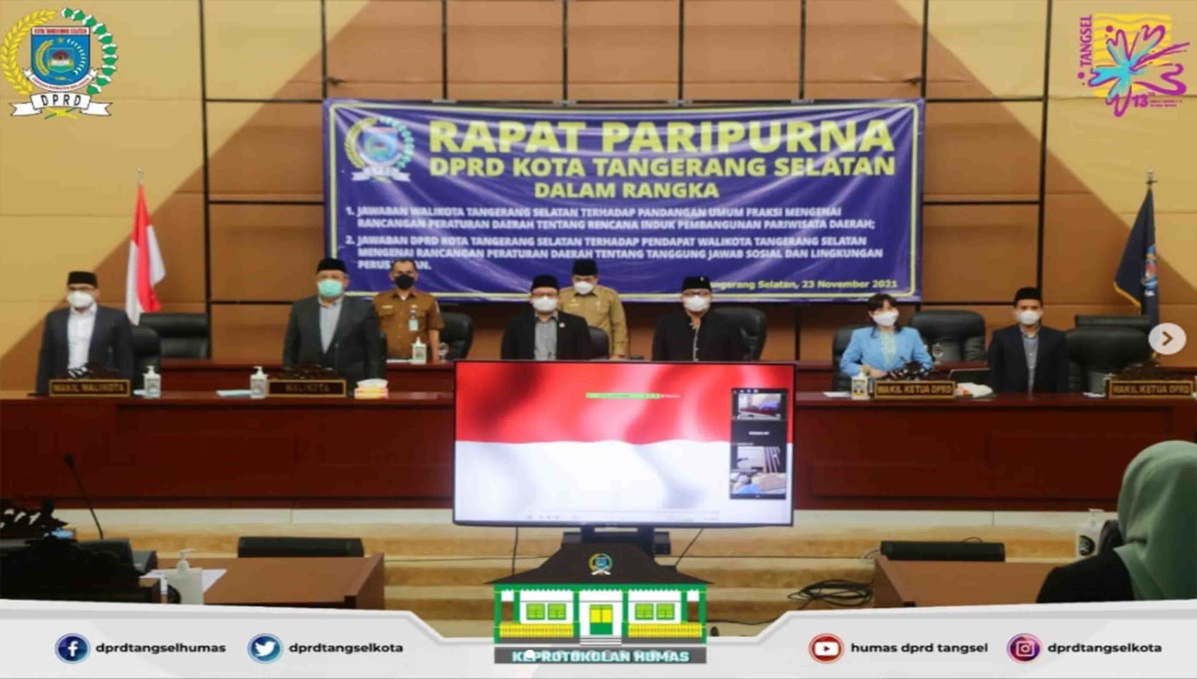 DPRD Kota Tangerang Selatan melaksanakan 3 Agenda Rapat Paripurna