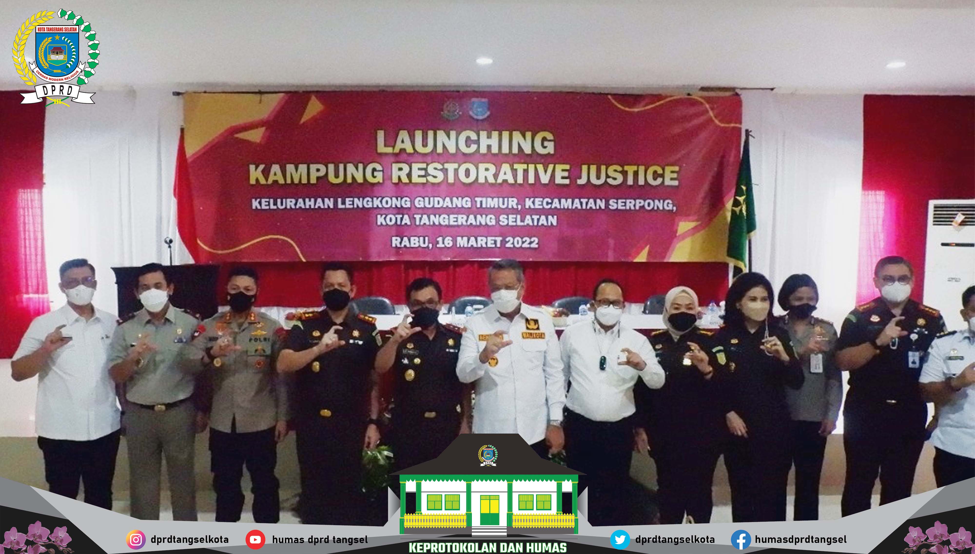 Ketua DPRD menghadiri Launching Kampung Restorative Justice (RJ) 