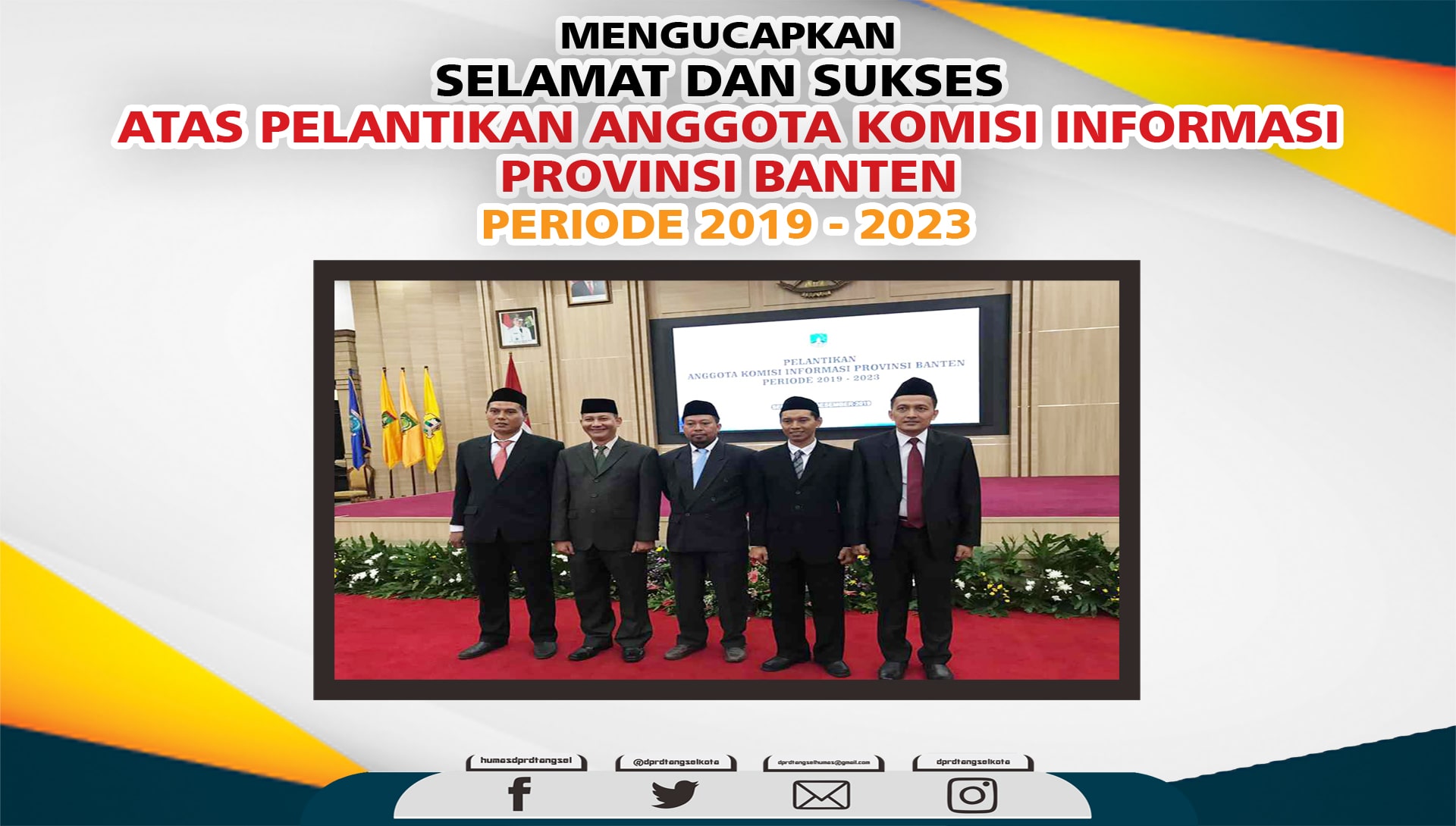 Selamat Atas Pelantikan Anggota Komisi Informasi Provinsi Banten 
