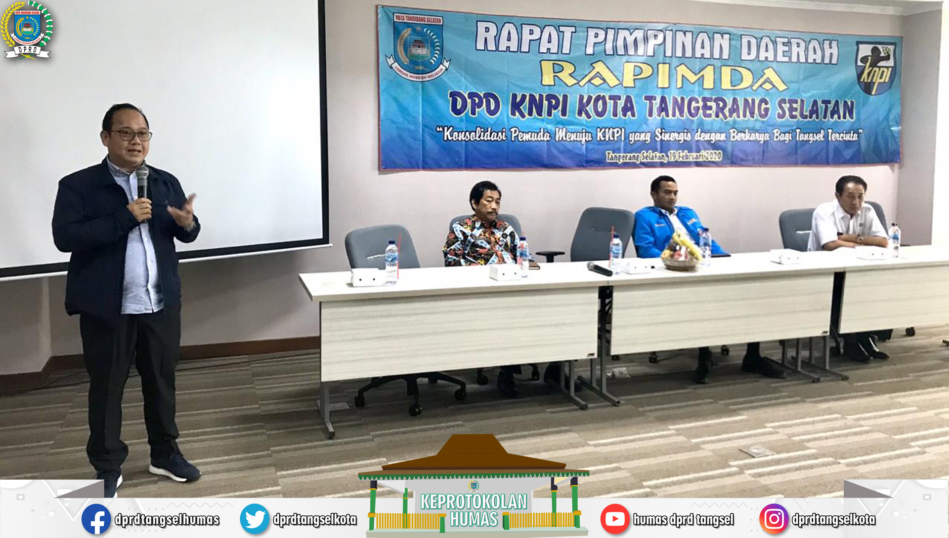 Ketua DPRD Kota Tangsel menghadiri RAPIMDA DPD KNPI Tangsel